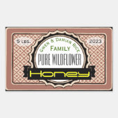 純粋な野カスタマイズ花蜜瓶 長方形シール (正面)