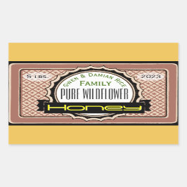 純粋な野カスタマイズ花蜜瓶 長方形シール