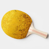 純粋な金ゴールドパターン/金ぱく 卓球ラケット (横)