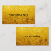 純粋な金ゴールドパターン/金ぱく 名刺 (正面/裏面)