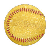 純粋な金ゴールド輝きパターン+テキスト/写真 野球ボール (正面左)