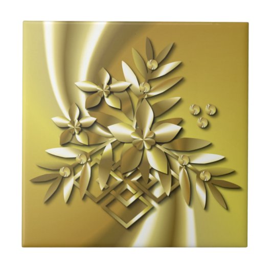 純粋な金ゴールド タイル (正面)