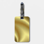 純粋な金ゴールド ラゲッジタグ (裏面縦)