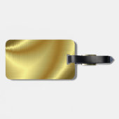 純粋な金ゴールド ラゲッジタグ (裏面横)