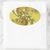 純粋な金ゴールド 楕円形シール (バッグ)