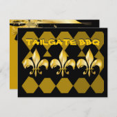 純粋な金ゴールド（紋章の）フラ・ダ・リ 招待状 (正面/裏面)