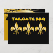 純粋な金ゴールド(紋章の)フラ・ダ・リ 招待状 (正面/裏面)