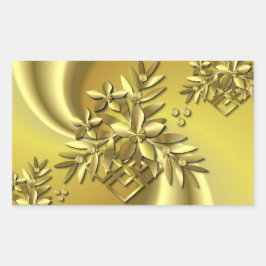 純粋な金ゴールド 長方形シール