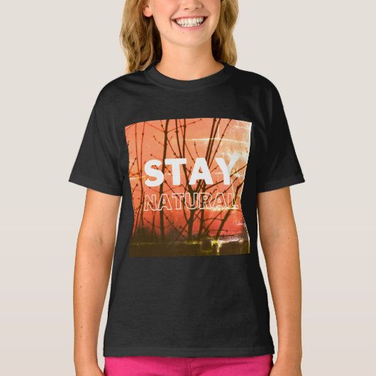 純粋な雰囲気、常に自然を保つ Tシャツ (正面)