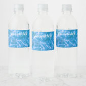 純粋な青い液体の波 ペットボトルラベル (ボトル)