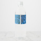 純粋な青い液体の波 ペットボトルラベル (裏面)