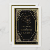 純粋な黒と金の優雅さ セーブザデート (正面/裏面)