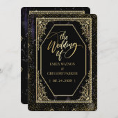 純粋な黒と金の優雅さ セーブザデート (正面/裏面)