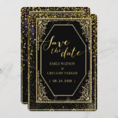 純粋な黒と金の優雅さ セーブザデート (正面/裏面)