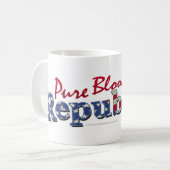 純粋なBloodedの共和党員のマグ コーヒーマグカップ (正面左)