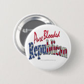 純粋なBloodedの共和党員ボタン 缶バッジ (正面&裏面)