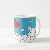 純粋なImpossimals® -ひばりの青 コーヒーマグカップ (正面右)