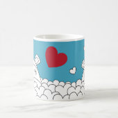 純粋なImpossimals® -ひばりの青 コーヒーマグカップ (中央)