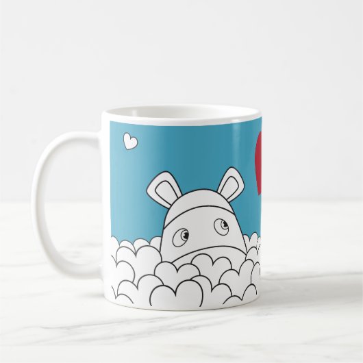 純粋なImpossimals® -ひばりの青 コーヒーマグカップ (左)