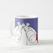 純粋なImpossimals® -完全な紫色 コーヒーマグカップ (正面左)