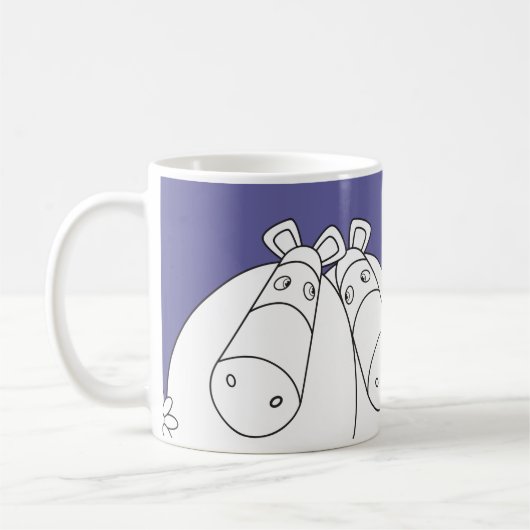 純粋なImpossimals® -完全な紫色 コーヒーマグカップ (左)