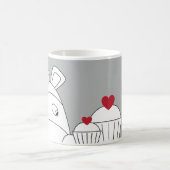 純粋なImpossimals® -素晴らしい灰色 コーヒーマグカップ (中央)