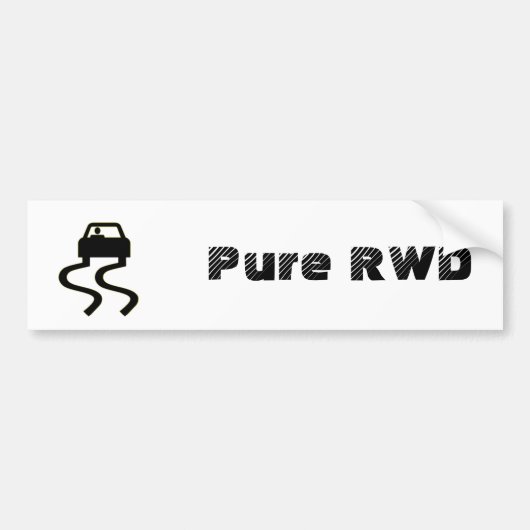 純粋なRWD バンパーステッカー (正面)