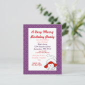 純粋に楽しい招待状誕生日パーティー 招待状 (スタンド正面)