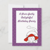 純粋に楽しい招待状誕生日パーティー 招待状 (裏面)