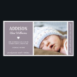 純粋に |ベビーガール誕生のお知らせ 案内状<br><div class="desc">写真提供:ロス・アレキサンダー写真提供 | www.rossalexanderphotography.com</div>