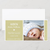 純粋に | ベビー出生告知 案内状 (正面/裏面)