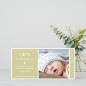 純粋に | ベビー出生告知 案内状 (スタンド正面)