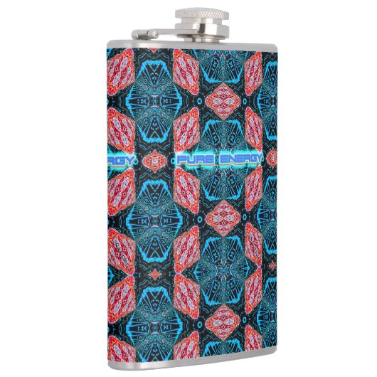 純粋エネルギーフラクタル未来的パターン フラスク (右)