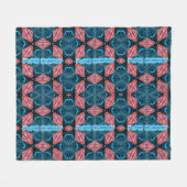 純粋エネルギーフラクタル未来的パターン フリースブランケット (正面(横))