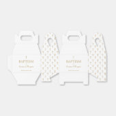 純粋エレガント白金ゴールドグロスパターンベビーバプテスマ フェイバーボックス (折り畳みなし)
