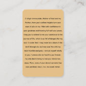 純粋受胎と蛇の祈りの言葉カード 名刺 (裏面)