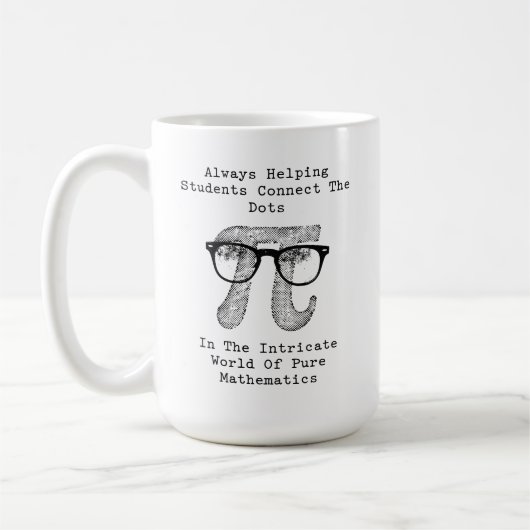 純粋数学における点のつながりを学生に理解させる コーヒーマグカップ (左)