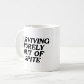 純粋生き延びに悪意で コーヒーマグカップ (正面左)