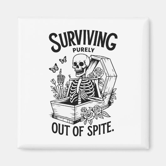 純粋生き延びに悪意に満ちたゴシック骨格から マグネット (正面)