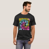 純粋生き延びに悪意のある絞り染めの男性の女性 Tシャツ (正面フル)