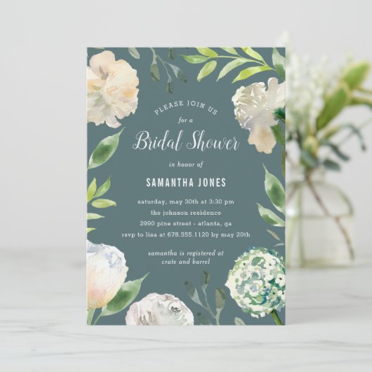 純美しい編集可能カラーシャワーパーティの招待状 招待状 (スタンド正面)