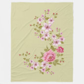 純自然 – 夏のバラ1 フリースブランケット (正面)