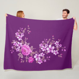 純自然 – 夏のバラ2 フリースブランケット