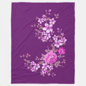 純自然 – 夏のバラ2 フリースブランケット (正面)