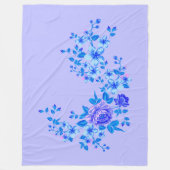 純自然 – 夏のバラ3 フリースブランケット (正面)