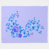 純自然 – 夏のバラ3 フリースブランケット (正面(横))