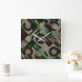 純色2 スクエア壁時計 (ホーム)