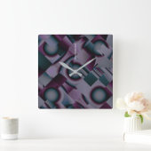 純色 スクエア壁時計 (ホーム)