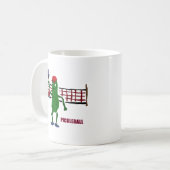 純芸術のPickleballを遊ぶおもしろいなピクルス コーヒーマグカップ (正面左)