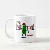 純芸術のPickleballを遊ぶおもしろいなピクルス コーヒーマグカップ (左)
